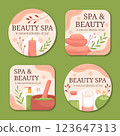 Spa treatment  labels  template 123647313