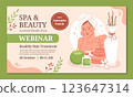 Spa treatment  webinar template 123647314
