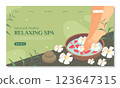 Spa treatment  landing page template 123647315