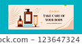Hand drawn beauty salon  template design 123647324
