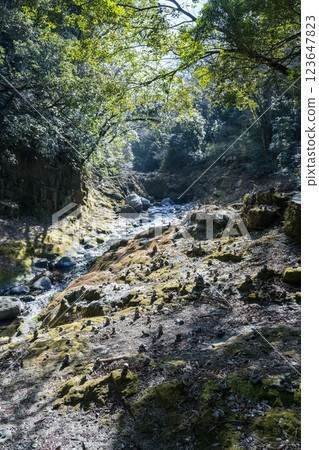 宮崎縣的旅遊勝地高千穗峽Tenson Korin 宮崎縣的旅遊勝地高千穗峽Tenson Korin 123647823