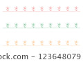 Colorful floral line frame 123648079