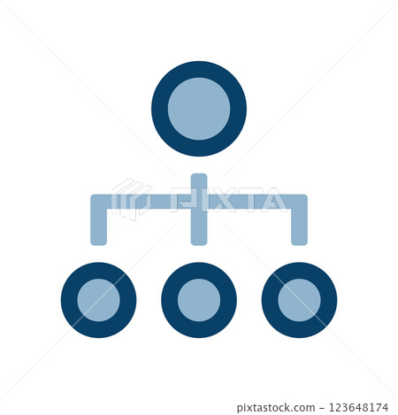 Organizational chart image icon illustration 123648174