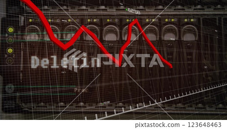Image of digital data processing over computer servers 123648463