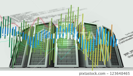 Image of digital data processing over computer servers Image of digital data processing over computer servers 123648465