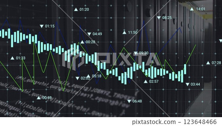 Image of digital data processing over computer servers Image of digital data processing over computer servers 123648466