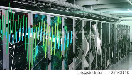 Image of digital data processing over computer servers Image of digital data processing over computer servers 123648468