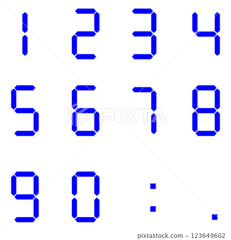 7-segment digital numbers 123649602