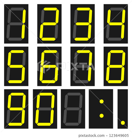 7-segment digital numbers 123649605