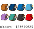 Illustration set of colorful school bags 123649625
