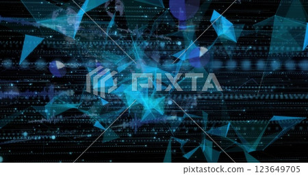 Image of binary coding and digital data processing over black background 123649705