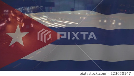 Image of financial data processing over flag of cuba Image of financial data processing over flag of cuba 123650147