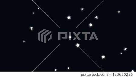 Image of glowing light spots moving over black background 123650256