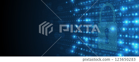 Lock is a sign of cyber security industry Lock is a sign of cyber security industry 123650283