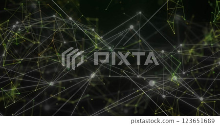 Image of network of connections over shapes Image of network of connections over shapes 123651689