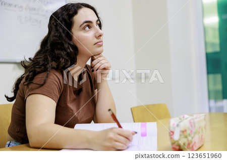 Foreign women studying Foreign women studying 123651960