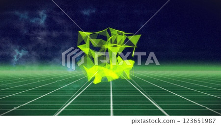 Image of connections over metaverse on dark background 123651987