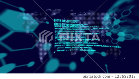 Image of scientific data processing and human brains over dark background Image of scientific data processing and human brains over dark background 123652012