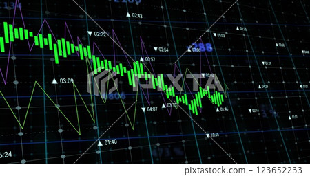 Image of digital data processing over grid Image of digital data processing over grid 123652233