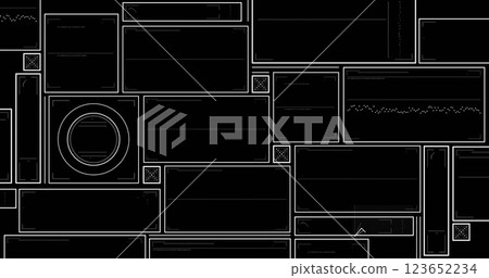 Image of digital data processing over screens Image of digital data processing over screens 123652234
