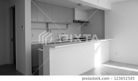 Simple room interior illustration 123652585