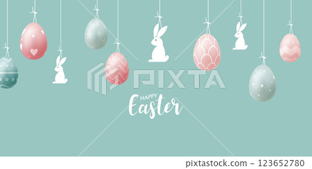 Happy Easter, beautiful egg greeting card vector illustration background Happy Easter, beautiful egg greeting card vector illustration background 123652780