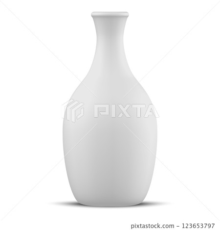 A white ceramic vase mock up. Vector illustration A white ceramic vase mock up. Vector illustration 123653797