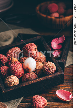 Small Box of Lychees Small Box of Lychees 123653964