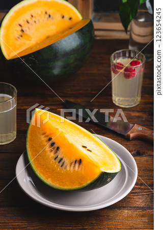 Slices of Yellow Watermelon Slices of Yellow Watermelon 123654245