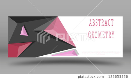Abstract geometric composition. Template for a corporate design idea. The idea of a cover, book, poster, banner. Interior design, prints and decorations 123655356