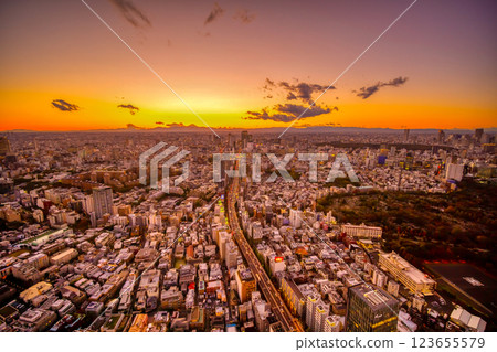 Big city sunset Big city sunset 123655579