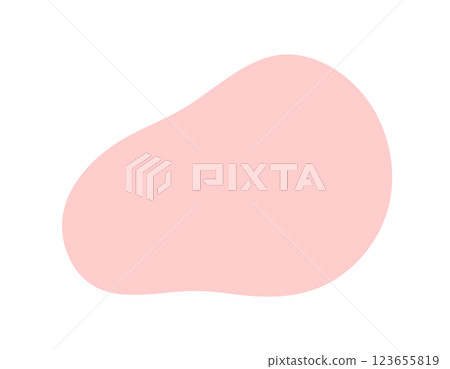 Simple and stylish pink abstract shapes - Liquid shape background and decoration material - Blob 123655819