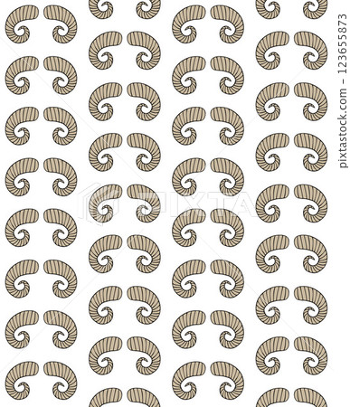 Vector seamless pattern of goat horns Vector seamless pattern of goat horns 123655873