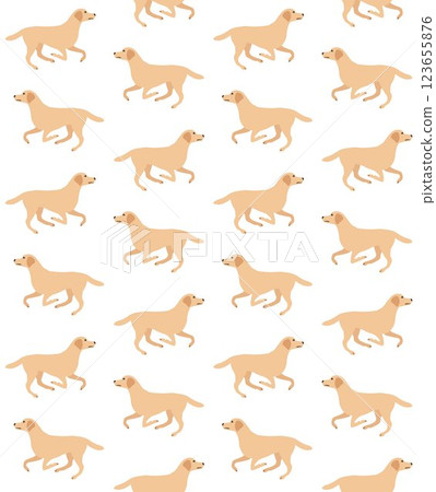 Vector seamless pattern of flat labrador dog Vector seamless pattern of flat labrador dog 123655876