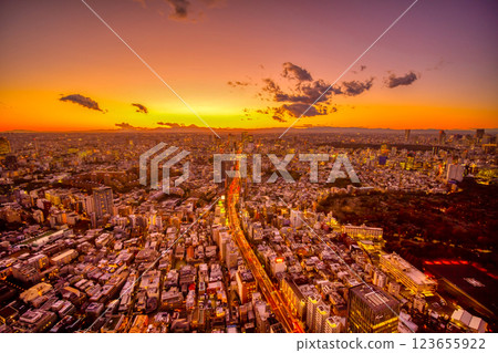 大城市日落 大城市日落 123655922