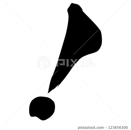 Exclamation mark brush character Exclamation mark brush character 123656300