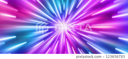 Speed line radial burst with perspective streaks. 123656783