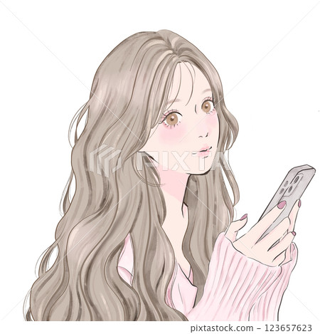 有智慧型手機的女人 有智慧型手機的女人 123657623