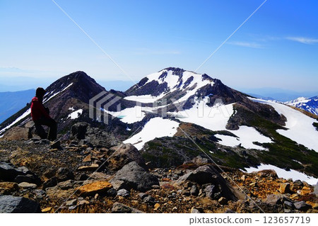 加賀白山：從大那峰看到的劍峰和禦前峰 123657719