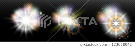 set of abstract fractal effect, explosion set of abstract fractal effect, explosion 123658042