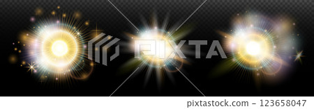 abstract fractal illustration of glowing star 123658047