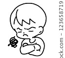A simple illustration of a worried man 123658719