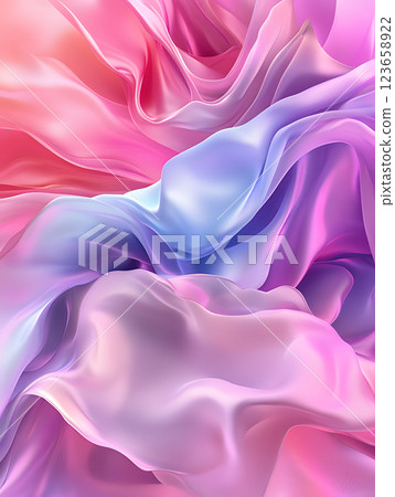 gradient abstract background with fabric waves. Realistic luxury wallpaper with lines for design 123658922