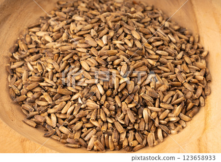 Milk thistle seeds, silybum marianum grains, dry blessed milkthistle fruits, variegated thistle kernels Milk thistle seeds, silybum marianum grains, dry blessed milkthistle fruits, variegated thistle kernels 123658933
