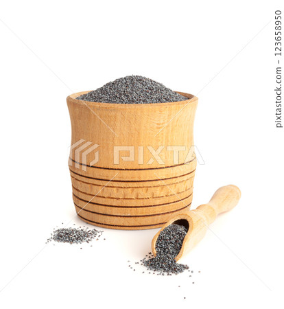 Poppy Seed, Blue Poppyseed Pile, Small Culinary Grains, Tiny Seeds, Oilseed Sprinkles Poppy Seed, Blue Poppyseed Pile, Small Culinary Grains, Tiny Seeds, Oilseed Sprinkles 123658950