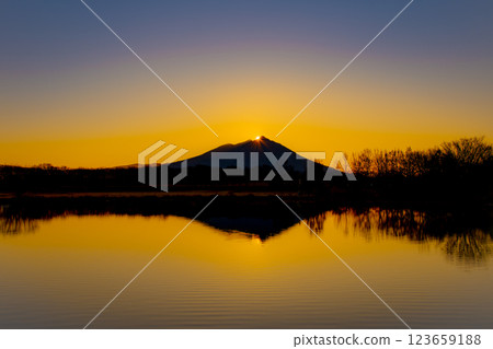 筑波山日出 鑽石筑波 123659188