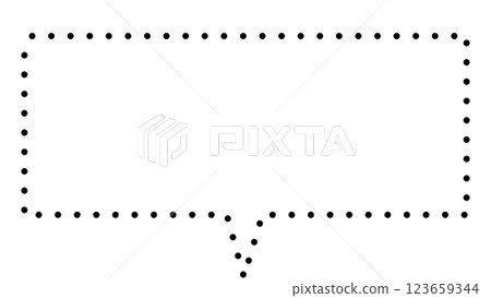 Simple square speech bubble (transparent background) 123659344