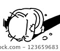 Illustration of a poor and drooping person 123659683