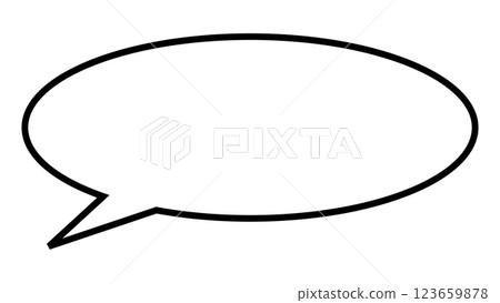 Simple oval speech bubble (transparent background) Simple oval speech bubble (transparent background) 123659878