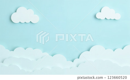 soft white clouds on blue sky as abstract background 123660520
